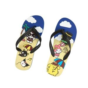 Hello Kitty Blue and Yellow Beach Flip Flops